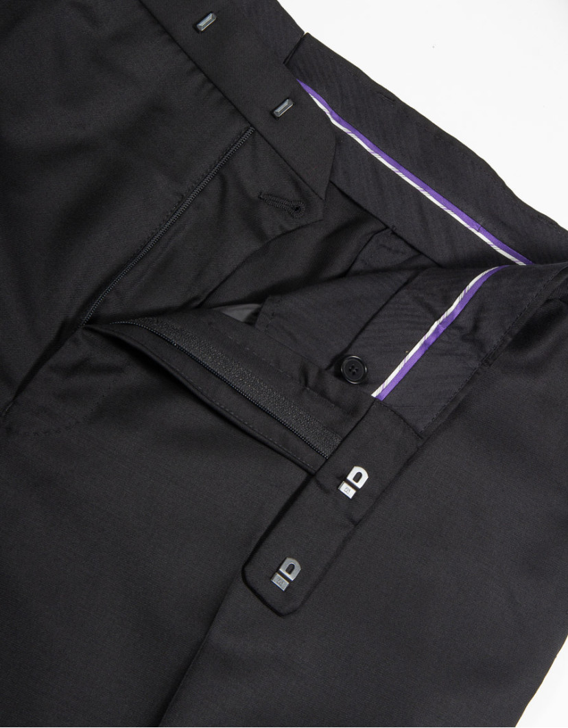 Patrick Hellmann Collection Black Wool Men's Trousers image