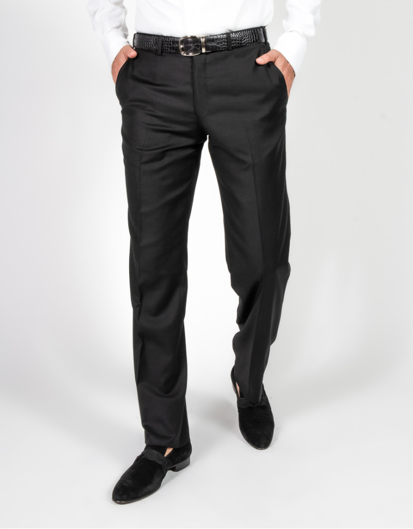 Patrick Hellmann Collection Black Wool Men's Trousers image