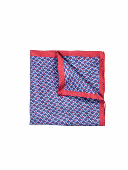 Patrick Hellmann CollectionBlue Pocket Square 100% Silkimage571