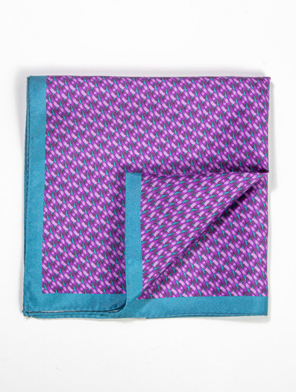 Patrick Hellmann CollectionPurple Pocket Square 100% Silkimage570