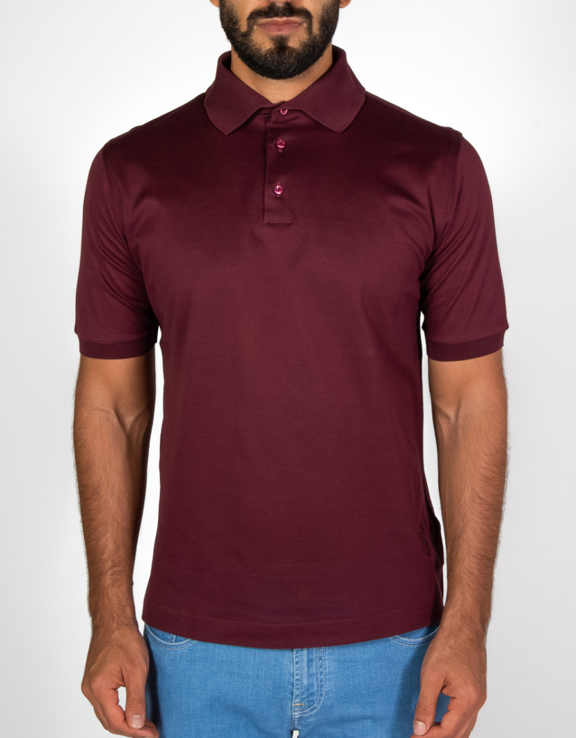 Patrick-Hellmann-Collection-Bordo-Polo-T-shirt-100-cotton-image Patrick Hellmann Collection Bordo Polo T-shirt 100% cotton image