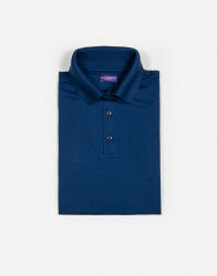 Patrick-Hellmann-Collection-Blue-Polo-T-shirt-in-Cotton-thumbnail Patrick Hellmann Collection Blue Polo T-shirt in Cotton thumbnail