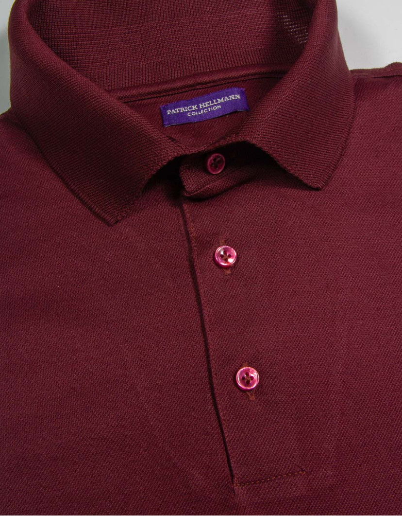 Patrick-Hellmann-Collection-Bordo-Polo-T-shirt-100-cotton-image Patrick Hellmann Collection Bordo Polo T-shirt 100% cotton image
