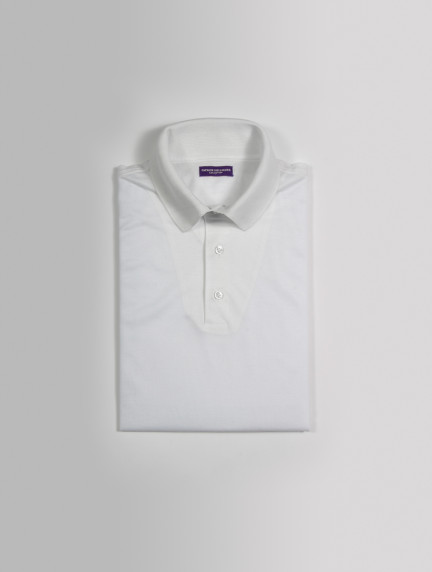 Patrick Hellmann CollectionWhite Polo T-shirt 100% Cotton image523