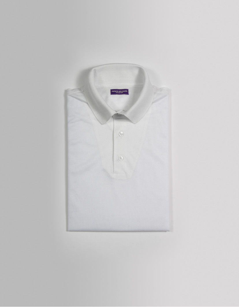 Patrick-Hellmann-Collection-White-Polo-T-shirt-100-Cotton-image Patrick Hellmann Collection White Polo T-shirt 100% Cotton  image