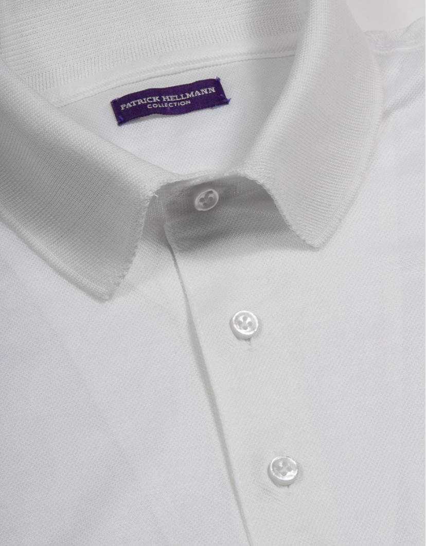 Patrick-Hellmann-Collection-White-Polo-T-shirt-100-Cotton-image Patrick Hellmann Collection White Polo T-shirt 100% Cotton  image