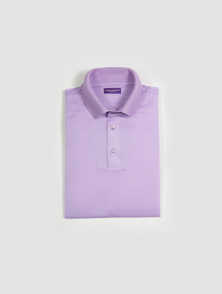 Patrick Hellmann CollectionLilac Polo T-shirt 100% Cottonimage527