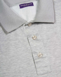 Patrick Hellmann Collection Grey Polo T-shirt 100% Cotton thumbnail 2