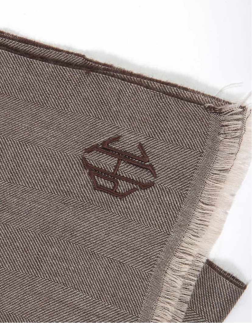 Patrick Hellmann Collection Brown Cashmere Scarf image