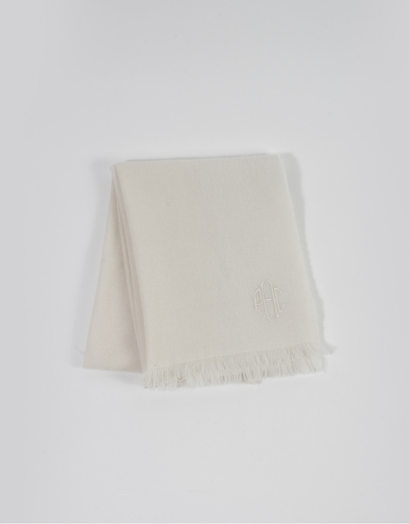 Patrick Hellmann Collection White Cashmere Scarf image