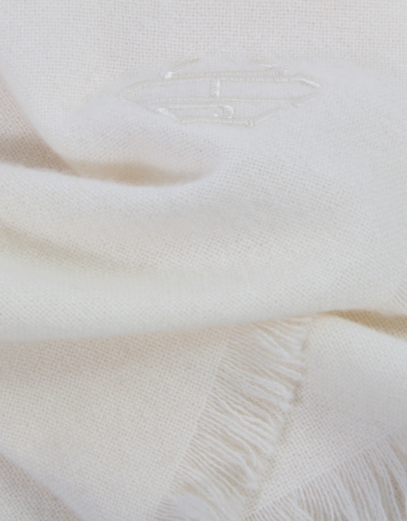 Patrick Hellmann Collection White Cashmere Scarf image