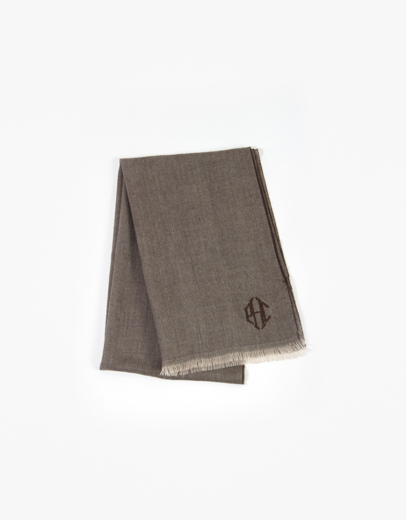 Patrick Hellmann Collection Brown Cashmere Scarf image