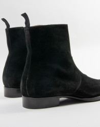 Patrick Hellmann Collection Black Suede Leather Boots thumbnail 4