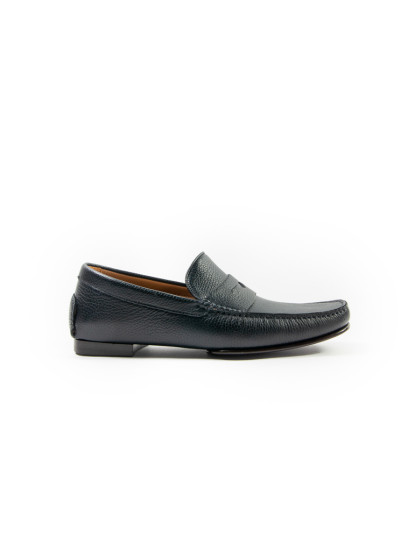 Patrick Hellmann CollectionMen's Navy Leather Loafersimage1094
