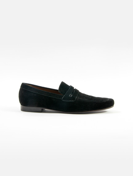 Patrick Hellmann CollectionBlack Suede Loafersimage923