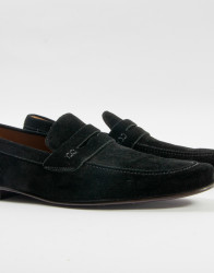 Patrick Hellmann Collection Black Suede Loafers thumbnail 2
