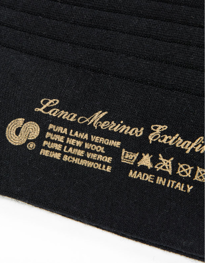 Patrick Hellmann Collection Black Wool Socks image