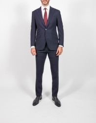 Patrick Hellmann Collection Navy Blue 100% Wool Suit thumbnail 1