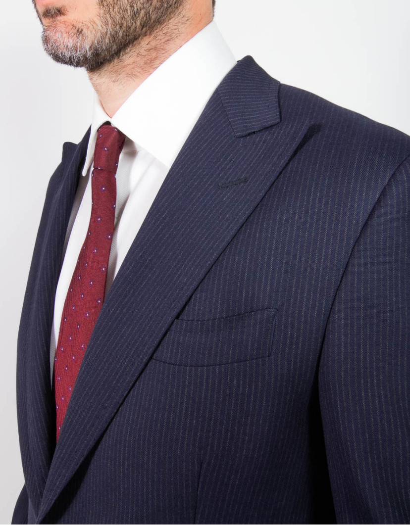 Patrick Hellmann Collection Navy Blue 100% Wool Suit image