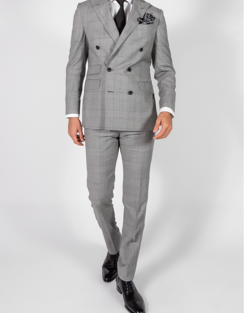 Patrick Hellmann Collection Grey Double-Breasted Suit image
