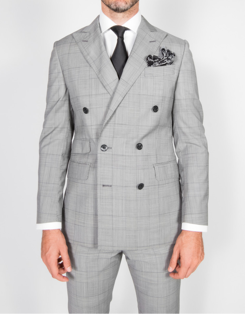 Patrick Hellmann Collection Grey Double-Breasted Suit image