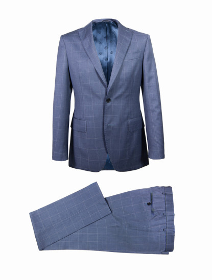 Patrick Hellmann CollectionBlue Elegance 100% Wool Suitimage594