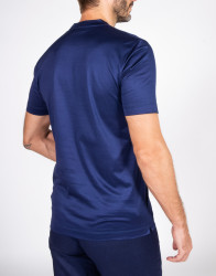 Castello-dOro-Navy-Blue-Cotton-T-Shirt-100-Cotton-thumbnail-4 Castello d'Oro Navy Blue Cotton T-Shirt 100% Cotton  thumbnail 4