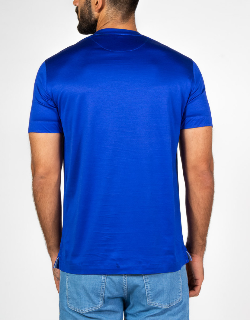 Patrick-Hellmann-Collection-Blue-Cotton-T-Shirt-100-Cotton-image Patrick Hellmann Collection Blue Cotton T-Shirt 100% Cotton image