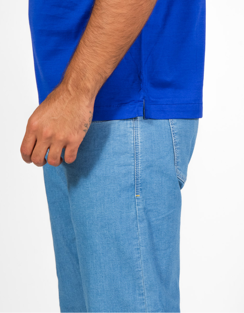 Patrick-Hellmann-Collection-Blue-Cotton-T-Shirt-100-Cotton-image Patrick Hellmann Collection Blue Cotton T-Shirt 100% Cotton image