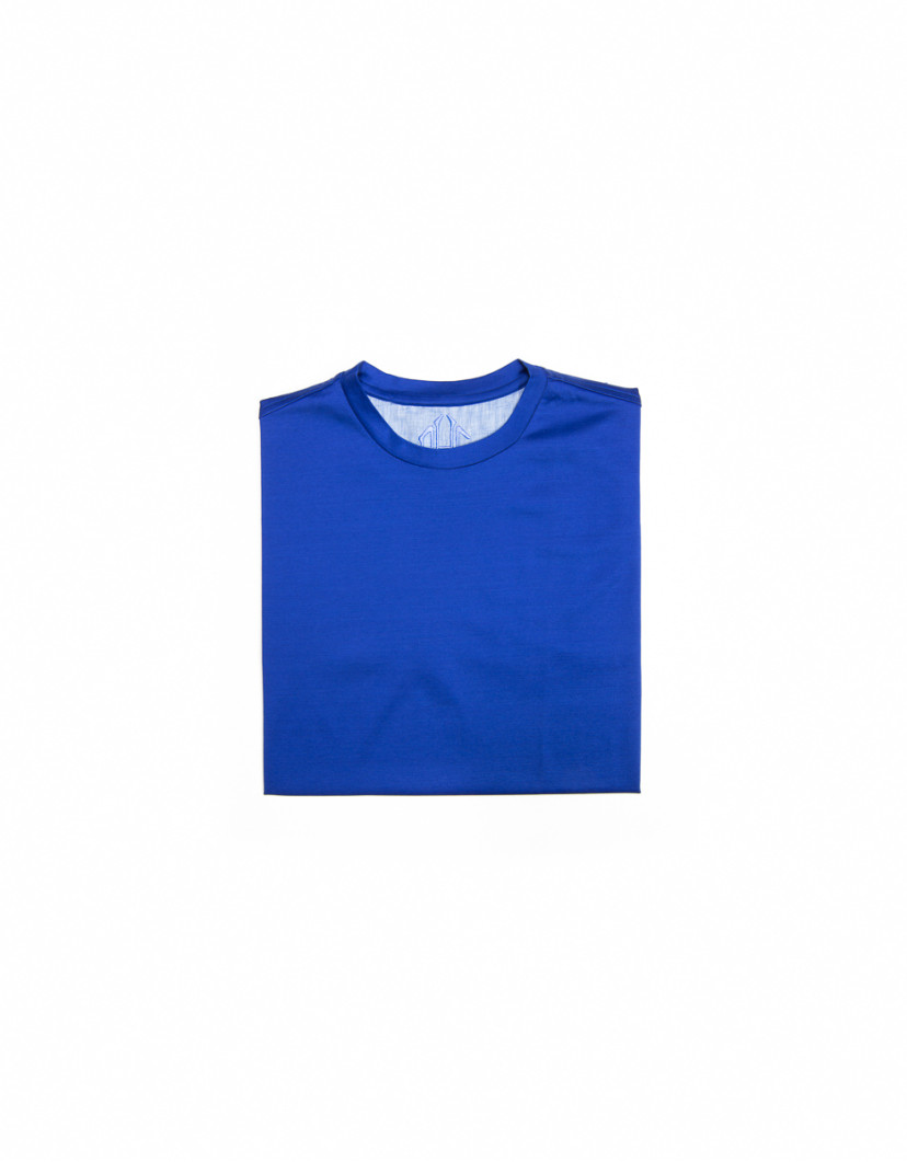 Patrick-Hellmann-Collection-Blue-Cotton-T-Shirt-100-Cotton-image Patrick Hellmann Collection Blue Cotton T-Shirt 100% Cotton image