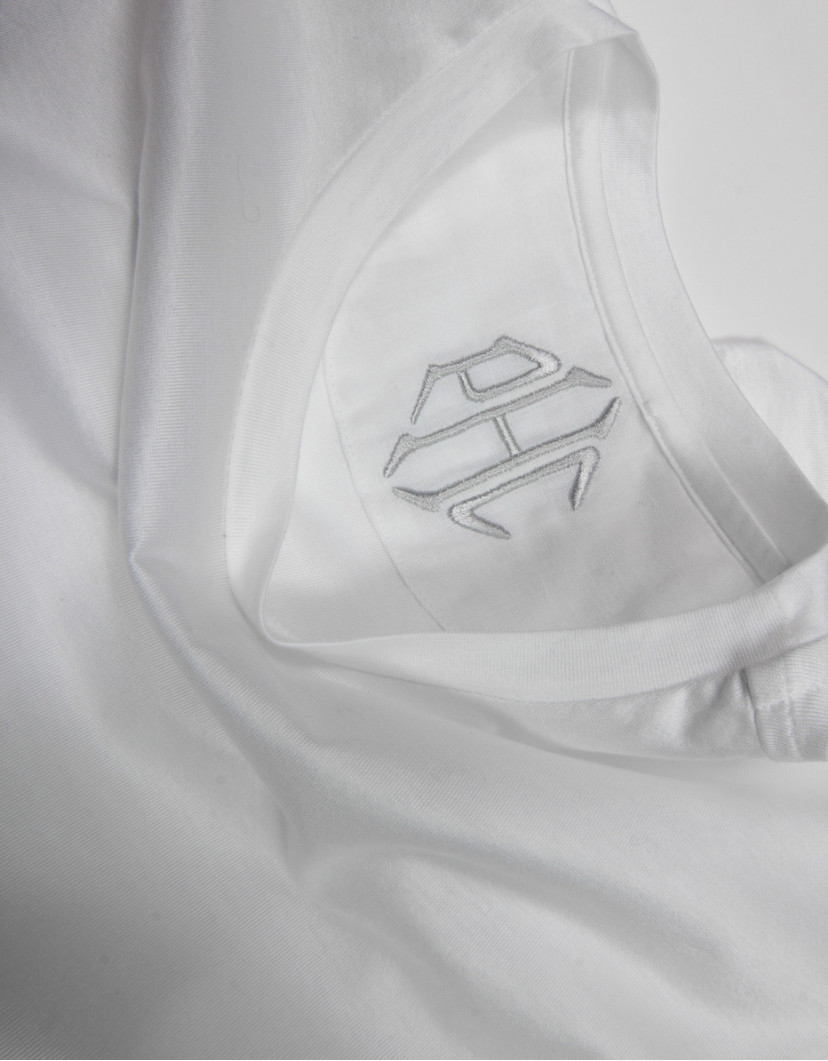 Patrick-Hellmann-Collection-White-Cotton-T-Shirt-100-Cotton-image Patrick Hellmann Collection White Cotton T-Shirt 100% Cotton image